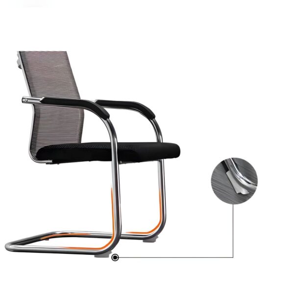 Office Mesh Conference Chair with breathable mesh back, ergonomic lumbar support, adjustable height, and smooth-rolling casters.