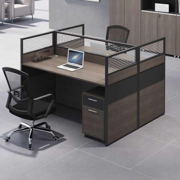 An Office 2-Seater Workstation with two desks, designed for collaboration, featuring ergonomic seating and a sleek, modern design.