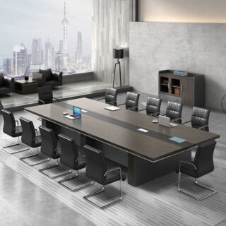 A 3-Meters Office Boardroom Table with a sleek design, providing a spacious surface for meetings and discussions in a professional office environment.