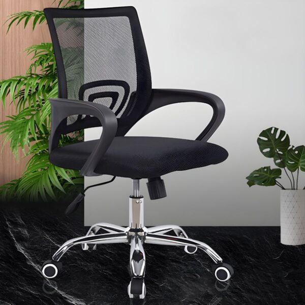 Office Swivel Clerical Chair with ergonomic design, adjustable height, and smooth-rolling casters for comfort and mobility.