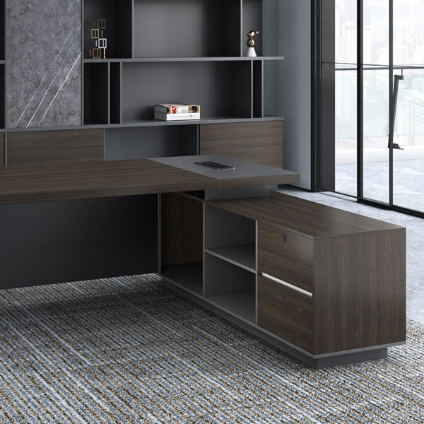 Command Attention, Drive Productivity Redefine your workspace with the 1.8 Meter Executive Office Desk, designed to make a bold statement while offering functional excellence. With a generous desktop, refined finishes, and integrated storage solutions, this desk is ideal for executives, managers, and professionals who demand both style and performance. Whether in a corporate office or a high-end home setup, this desk enhances focus, organization, and executive presence. Spacious Desktop for Seamless Workflow With a width of 1800mm (1.8 meters), this desk provides a wide surface to accommodate multiple monitors, documents, desktop organizers, and more — without feeling cluttered. The expansive layout makes multitasking easier, whether you're in meetings, reviewing reports, or working on creative projects. Its generous surface area encourages a clean, organized workspace, boosting both efficiency and confidence. Sophisticated Design Meets Lasting Durability Crafted with high-quality engineered wood, MDF, or laminated veneer, the 1.8m executive desk is built to withstand daily wear while maintaining a premium, professional appearance. Its scratch- and stain-resistant surface ensures longevity, while elegant finishes such as walnut, espresso, matte black, or oak help complement any office décor. Optional features like modesty panels, metal legs, or wooden frames add structure and sophistication to your setup. Integrated Storage and Cable Management This desk doesn’t just look good — it works smart, too. Choose models with lockable drawers, filing cabinets, or side returns for extra storage. Built-in cable management holes or grommets help keep wires tidy and out of sight, so your workspace stays clean and distraction-free. Key Features 📏 Spacious 1.8-Meter Desktop: Ideal for executive offices and multi-device setups. 🪵 Premium Construction: Built from engineered wood or MDF with durable, laminated finishes. 🗄️ Integrated Storage Options: Includes drawers or return cabinets for files and supplies. 🧼 Scratch & Stain Resistant: Easy-to-clean surfaces ensure a polished look at all times. 🎨 Executive Finishes: Available in walnut, espresso, black, white, oak, and more. 🔐 Secure Storage (Optional): Lockable drawers for confidential documents and personal items. 🧩 Cable Management: Grommets or cable channels help maintain a clutter-free desktop. 🪑 Ergonomic Design: Standard 750mm height for optimal comfort with office chairs. 🛠️ Easy Assembly: Shipped flat-packed with instructions or available with professional installation. Perfect for Leadership Offices, Corporate Suites & Home Workspaces From C-suite offices to high-end home setups, the 1.8 Meter Executive Desk fits seamlessly into any professional environment. Its combination of spaciousness, sophistication, and storage makes it ideal for anyone needing an organized, stylish workspace that supports productivity.