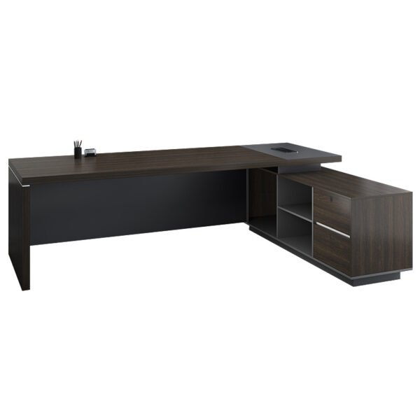 Command Attention, Drive Productivity Redefine your workspace with the 1.8 Meter Executive Office Desk, designed to make a bold statement while offering functional excellence. With a generous desktop, refined finishes, and integrated storage solutions, this desk is ideal for executives, managers, and professionals who demand both style and performance. Whether in a corporate office or a high-end home setup, this desk enhances focus, organization, and executive presence. Spacious Desktop for Seamless Workflow With a width of 1800mm (1.8 meters), this desk provides a wide surface to accommodate multiple monitors, documents, desktop organizers, and more — without feeling cluttered. The expansive layout makes multitasking easier, whether you're in meetings, reviewing reports, or working on creative projects. Its generous surface area encourages a clean, organized workspace, boosting both efficiency and confidence. Sophisticated Design Meets Lasting Durability Crafted with high-quality engineered wood, MDF, or laminated veneer, the 1.8m executive desk is built to withstand daily wear while maintaining a premium, professional appearance. Its scratch- and stain-resistant surface ensures longevity, while elegant finishes such as walnut, espresso, matte black, or oak help complement any office décor. Optional features like modesty panels, metal legs, or wooden frames add structure and sophistication to your setup. Integrated Storage and Cable Management This desk doesn’t just look good — it works smart, too. Choose models with lockable drawers, filing cabinets, or side returns for extra storage. Built-in cable management holes or grommets help keep wires tidy and out of sight, so your workspace stays clean and distraction-free. Key Features 📏 Spacious 1.8-Meter Desktop: Ideal for executive offices and multi-device setups. 🪵 Premium Construction: Built from engineered wood or MDF with durable, laminated finishes. 🗄️ Integrated Storage Options: Includes drawers or return cabinets for files and supplies. 🧼 Scratch & Stain Resistant: Easy-to-clean surfaces ensure a polished look at all times. 🎨 Executive Finishes: Available in walnut, espresso, black, white, oak, and more. 🔐 Secure Storage (Optional): Lockable drawers for confidential documents and personal items. 🧩 Cable Management: Grommets or cable channels help maintain a clutter-free desktop. 🪑 Ergonomic Design: Standard 750mm height for optimal comfort with office chairs. 🛠️ Easy Assembly: Shipped flat-packed with instructions or available with professional installation. Perfect for Leadership Offices, Corporate Suites & Home Workspaces From C-suite offices to high-end home setups, the 1.8 Meter Executive Desk fits seamlessly into any professional environment. Its combination of spaciousness, sophistication, and storage makes it ideal for anyone needing an organized, stylish workspace that supports productivity.