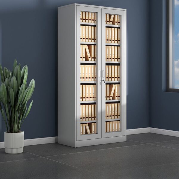 2-Door Glass Front Office Cabinet - Image 7