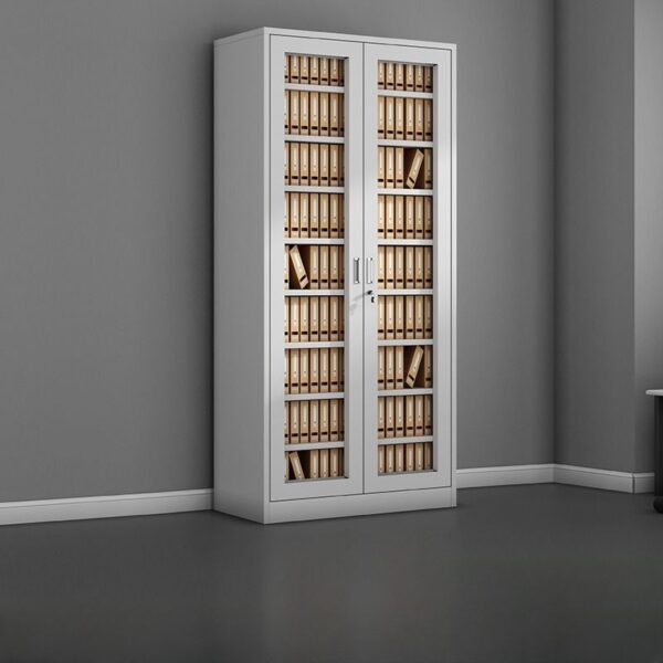 2-Door Glass Front Office Cabinet - Image 4