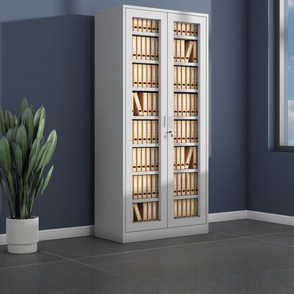 2-Door Glass Front Office Cabinet - Image 5