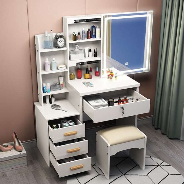 modern dressing table, vanity set with mirror, makeup vanity with drawers, vanity desk with mirror and stool, modern vanity unit, modern beauty desk, sleek vanity makeup table, bedroom vanity furniture, dressing table with LED light mirror, compact modern dressing desk, lighted mirror makeup table, contemporary bedroom vanity, beauty vanity table modern, vanity mirror table set, modern style dressing table with chair, wooden vanity table modern, ultra-modern makeup table, dressing table with touch light mirror, white modern vanity table with stool, luxury vanity furniture, dressing table with storage compartments, modern vanity with drawers and mirror, simple design vanity table, minimal vanity setup, light up dressing table modern, vanity station with LED mirror, makeup organizer dressing table, modern mirrored vanity desk, glass top makeup vanity, modern girl’s makeup vanity, stylish white vanity table, vanity table for apartment bedroom, LED mirror dressing desk, dressing table with smart mirror, built-in storage vanity table, Scandinavian makeup vanity, corner vanity table modern, freestanding vanity table modern style, modern wall-mounted vanity table, dressing table with lighted mirror and drawers, fashion vanity table for bedroom, foldable mirror dressing table, high gloss white vanity desk, space-saving vanity setup, acrylic leg vanity table, wooden dressing desk with LED mirror, multifunctional makeup table, vanity table with secret drawers, vanity table with jewelry organizer, hidden storage dressing table, mirror cabinet vanity table, rotating mirror dressing table, glass drawer vanity table, gold frame vanity desk, elegant modern makeup desk, modern beauty corner setup, LED vanity desk set with stool, adjustable lighting dressing table, makeup station for bedroom, modern makeup vanity for teenagers, modern design dresser vanity, dressing table with acrylic stool, mirrored drawer dressing desk, chrome frame vanity table, pastel color vanity desk, modern makeup desk with compartments, open shelf vanity table, small modern vanity for studio apartment, minimalist white vanity table, black and gold vanity desk, slim profile makeup table, clean line vanity furniture, urban style vanity desk, curved edge vanity table, modern vanity table with USB ports, flip top vanity desk, multi-purpose dressing table, lighted drawer makeup vanity, dressing table with cushioned bench, modern vanity with velvet seat, elegant dresser for makeup and jewelry, under-light vanity table, RGB light vanity table, glass surface makeup desk, metal leg vanity table, minimalist dresser with mirror, makeup station for compact rooms, adjustable mirror vanity set, modern design mirrored vanity, light beige vanity table set, modern industrial vanity table, white and wood vanity furniture, LED ring mirror vanity table, black matte makeup vanity, vanity table with power outlet, makeup desk with plug and mirror, smart dressing table with Bluetooth mirror, touch control mirror vanity, vanity table with wireless charging, built-in speaker dressing table, touch sensor vanity mirror desk, modern modular vanity unit, DIY assembly vanity table, premium quality vanity table, eco-friendly vanity furniture, water-resistant vanity table, scratch-proof vanity desk surface.
