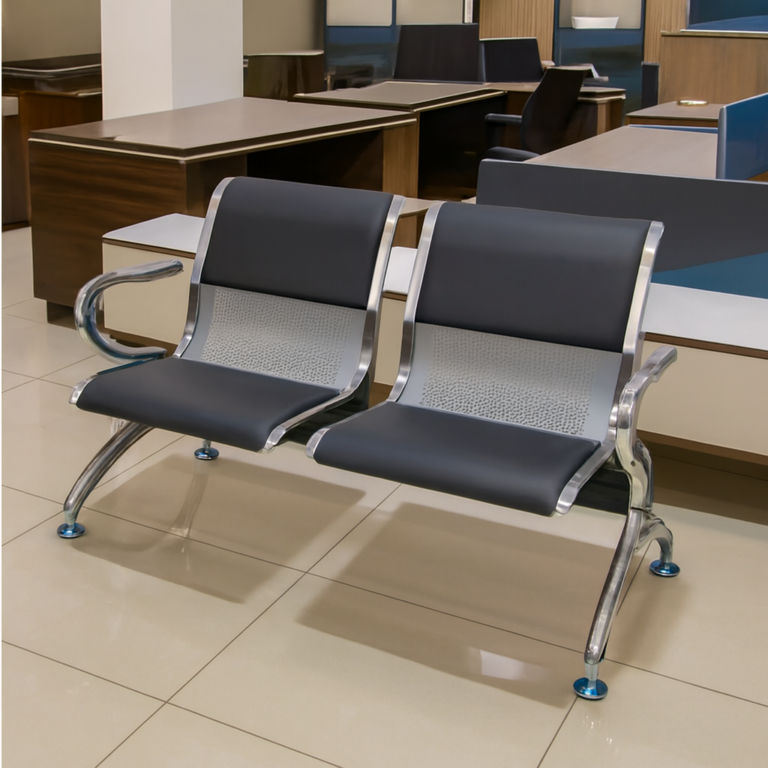Wating Bench 2-Link Reception Waiting Bench - Gucca Furniture -Furniture Shop in Kenya