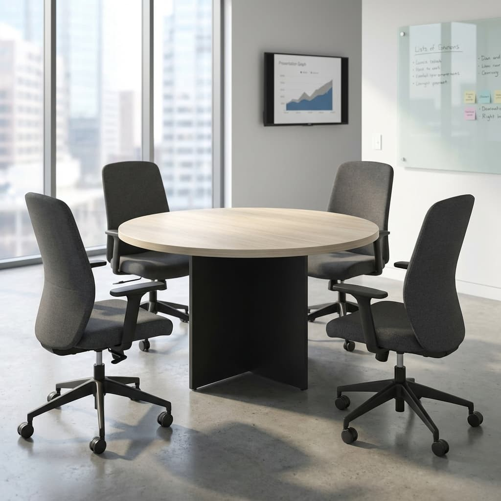 meeting round table, round meeting table, conference round table, round conference table, office round meeting table, boardroom round table, round table for meeting room, corporate meeting round table, office conference round table, round table for office, business meeting round table, professional round meeting table, round table for discussion room, round table for boardroom, executive round meeting table, modern round meeting table, contemporary round conference table, wooden round meeting table, round table with metal base, round table with wooden legs, round office table, round table for team meeting, collaborative round table, round table for office conference, meeting room round table furniture, commercial round meeting table, office furniture round table, round table for corporate office, manager meeting round table, director meeting round table, CEO meeting round table, round table with pedestal base, round table with central support, round table with cable management, round meeting table with grommet hole, round table with laminate top, round table with veneer finish, round table with solid wood top, round table with MDF top, round meeting table 4 seater, round meeting table 6 seater, round meeting table 8 seater, small round meeting table, large round conference table, compact round meeting table, space saving round meeting table, round table for collaborative workspace, round table for training room, round table for seminar room, round table for coworking space, round table for startup office, round table for creative office, round table for executive office, round table with sleek design, minimalist round meeting table, premium round conference table, durable round meeting table, heavy duty round conference table, round table with sturdy frame, round table with powder coated base, round table with chrome base, round table with steel legs, round table with cross base, round table with modern finish, round table with contemporary styling, round table with scratch resistant surface, round table with heat resistant top, round meeting table for office interior, round table for professional workspace, round table with elegant design, round table for business discussions, round table for team collaboration, round table with smooth edge finish, round table with beveled edge, round table with thick tabletop, round table with stable construction, round meeting table with stylish base, round conference table with premium finish, round table for office lounge meeting, round table with wood grain finish, round table with matte finish, round table with glossy finish, round table for corporate boardroom, round table for management meetings, round table for brainstorming sessions, round table for project meetings, round table for client meetings, round table with cable port, round meeting table with central column, round table with designer base, round table with industrial style, round table with modern office look, round table with professional appearance, round meeting table with clean lines, round table with robust base support, round table for office collaboration zone, round table for discussion area, round table with contemporary office aesthetic, round meeting table for open office layout, round table with reinforced structure, round table with premium craftsmanship, round table with commercial grade materials, round table with easy maintenance surface, round table with spacious tabletop, round table with balanced support, round table with ergonomic height, round table for conference hall, round table for meeting lounge, round table for shared office space, round table for administrative office, round table for corporate workspace, round table with timeless design, round meeting table with modern corporate styling, round table with functional design, round table for productive meetings, round table for interactive sessions, round table with durable laminate finish, round table with high quality fittings, round table with contemporary wood texture, round table with elegant corporate look, round meeting table with solid base stability, round table for executive boardroom, round table with stylish office décor appeal, round table with high performance surface, round table for professional meeting environment.