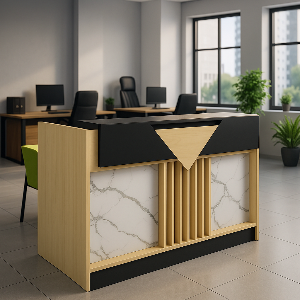 office reception desk, reception desk for office, front office reception desk, office front desk, reception counter for office, office reception counter, corporate reception desk, executive reception desk, professional reception desk, modern office reception desk, contemporary reception desk, stylish reception desk, elegant reception desk, premium reception desk, luxury office reception desk, reception desk for corporate office, reception desk for business office, reception desk for professional workspace, reception desk for office lobby, office lobby reception desk, office waiting area reception desk, reception desk with storage, reception desk with drawers, reception desk with cabinets, reception desk modular design, reception desk ergonomic design, reception desk functional design, reception desk modern design, reception desk contemporary style, reception desk sleek design, reception desk minimalist design, reception desk stylish finish, reception desk elegant finish, reception desk premium quality, reception desk durable construction, reception desk sturdy build, reception desk heavy duty, reception desk commercial grade, reception desk long lasting, reception desk professional furniture, reception desk corporate furniture, reception desk office furniture, reception desk commercial furniture, reception desk executive furniture, reception desk management office furniture, reception desk leadership office furniture, reception desk office interior furniture, reception desk modern office furniture, reception desk contemporary office furniture, reception desk classic office furniture, reception desk professional workspace, reception desk office interior solution, reception desk client facing furniture, reception desk customer service counter, reception desk visitor handling desk, reception desk office entrance furniture, reception desk reception area furniture, reception desk lobby centerpiece, reception desk office decor, reception desk corporate interior, reception desk professional environment, reception desk functional workspace, reception desk space saving design, reception desk compact design, reception desk modular office furniture, reception desk multipurpose use, reception desk easy maintenance, reception desk low maintenance, reception desk polished finish, reception desk matte finish, reception desk wooden finish option, reception desk laminate finish, reception desk metal frame option, reception desk premium materials, reception desk high quality finish, reception desk export quality, reception desk buy online, reception desk wholesale, reception desk supplier, reception desk manufacturer, reception desk dealer, reception desk showroom, reception desk made in India, reception desk Indian office furniture, reception desk corporate office setup, reception desk professional office setup, reception desk modern workspace, reception desk contemporary workspace, reception desk elegant workspace, reception desk value for money, reception desk cost effective