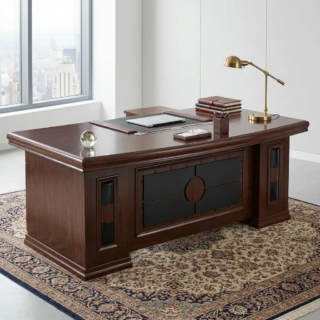 Prestige, Power & Professional Elegance Transform your office into a symbol of leadership with the Executive Mahogany Director’s Table — a premium workstation crafted for directors, CEOs, and senior professionals who value luxury, space, and authority. With its rich mahogany finish and commanding design, this desk becomes the centerpiece of any executive office. 🌟 Spacious Executive Work Surface Designed with a large 1.8-meter (or similar) workspace, this table provides ample room for multitasking, meetings, and daily operations. It easily accommodates computers, documents, and office accessories without clutter. 📏 Wide desktop for multiple monitors and paperwork 🖥️ Ideal for executive tasks and meetings 🧾 Keeps everything within reach for efficiency Large executive desks are designed to support productivity and organization in high-level workspaces. 💼 Premium Mahogany Finish for Executive Appeal Crafted with high-quality mahogany wood or veneer, this table offers a rich, polished finish that enhances your office with warmth and sophistication. 🪵 Deep mahogany tone for a luxurious look ✨ Smooth, polished surface with elegant detailing 🏢 Perfect for executive offices and boardrooms Mahogany desks are widely valued for their durability, elegance, and timeless professional appearance. 🗂️ Smart Storage & Organization Stay organized with built-in drawers, cabinets, or side returns that help you manage files, documents, and office essentials efficiently. 🗄️ Multiple drawers and compartments 🔐 Lockable storage for confidential files 📁 Keeps workspace clean and clutter-free Many executive desks include integrated storage solutions to enhance workflow and organization. 💪 Durable & Long-Lasting Construction Built for daily executive use, this table features a strong frame and reinforced structure that ensures stability and longevity. 💪 Heavy-duty wooden construction 🛡️ Scratch-resistant and easy-to-clean surface 🧱 Designed for long-term professional use High-quality materials ensure durability and reliability in demanding office environments. 🏢 Commanding Executive Presence More than just a desk, this table reflects authority and professionalism, making a strong impression on clients, partners, and visitors. 👔 Ideal for directors and senior management 🤝 Enhances client-facing office spaces 🏆 Creates a powerful leadership environment Executive desks are often chosen not just for function, but for the image and presence they project in an office. ✨ Key Features 📏 Large Executive Workspace – Ideal for multitasking 🪵 Premium Mahogany Finish – Elegant and timeless 🗄️ Built-in Storage – Drawers and cabinets included 💪 Durable Construction – Strong and long-lasting 🧼 Easy Maintenance Surface – Scratch-resistant finish 🏢 Executive Design – Professional and commanding 🔌 Cable Management (optional) – Clean workspace setup 🏢 Perfect For Executive offices and director suites Corporate boardrooms CEO and managerial workspaces High-end home offices 🚀 Why Choose an Executive Mahogany Director’s Table? The Executive Mahogany Director’s Table combines luxury, durability, and functionality to create a workspace that reflects leadership and success. It enhances productivity while elevating the overall look and feel of your office. 🛒 Upgrade Your Executive Workspace Invest in the Executive Mahogany Director’s Table for a bold, elegant, and highly functional workstation that defines professionalism and authority in any office setting.