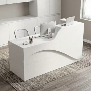 reception office desk, front desk console, lobby greeting counter, premium salon reception desk, luxury office reception counter, compact check-in desk, modern corporate reception table, welcoming office workstation, multi-person reception counter, solid wood greeting desk, mahogany front office desk, walnut circular reception table, dark oak lobby desk, white modern check-in table, minimalist reception centerpiece, industrial style front desk, veneer executive reception counter, glass top greeting desk, curved reception counter alternative, small clinic reception desk, 4 foot reception table, 6 foot corporate counter, 8 foot front desk, commercial registration desk, co-working space greeting station, huddle area check-in table, private practice reception desk, seminar registration table, institutional front office desk, university reception counter, corporate headquarters lobby furniture, executive suite entrance desk, b2b office furniture, commercial grade reception workstation, BIFMA certified front desk, heavy duty greeting table, scratch resistant counter surface, waterproof front office top, wire management reception desk, built-in cable grommet table, tech-integrated reception counter, power strip front office desk, media ready greeting station, hospitality check-in counter, center pedestal reception desk, custom wood counter desk, artisan crafted lobby table, wholesale corporate desks, bulk front desk furniture, affordable luxury reception table, premium entrance centerpiece, showroom quality greeting counter, corporate lobby desk with led, security guard check-in desk, real estate office front desk, hotel concierge desk, upscale spa reception table, law firm entrance counter, financial institution greeting desk