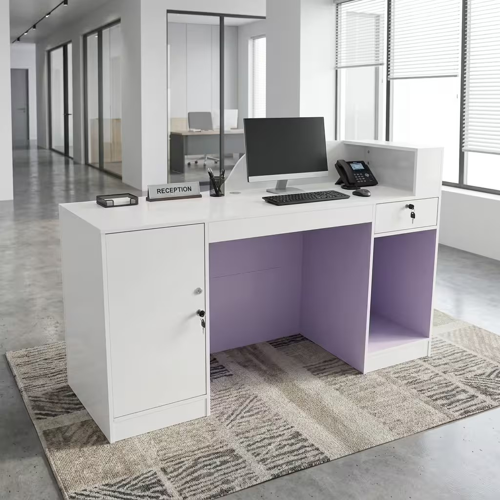 reception office desk, front desk console, lobby greeting counter, premium salon reception desk, luxury office reception counter, compact check-in desk, modern corporate reception table, welcoming office workstation, multi-person reception counter, solid wood greeting desk, mahogany front office desk, walnut circular reception table, dark oak lobby desk, white modern check-in table, minimalist reception centerpiece, industrial style front desk, veneer executive reception counter, glass top greeting desk, curved reception counter alternative, small clinic reception desk, 4 foot reception table, 6 foot corporate counter, 8 foot front desk, commercial registration desk, co-working space greeting station, huddle area check-in table, private practice reception desk, seminar registration table, institutional front office desk, university reception counter, corporate headquarters lobby furniture, executive suite entrance desk, b2b office furniture, commercial grade reception workstation, BIFMA certified front desk, heavy duty greeting table, scratch resistant counter surface, waterproof front office top, wire management reception desk, built-in cable grommet table, tech-integrated reception counter, power strip front office desk, media ready greeting station, hospitality check-in counter, center pedestal reception desk, custom wood counter desk, artisan crafted lobby table, wholesale corporate desks, bulk front desk furniture, affordable luxury reception table, premium entrance centerpiece, showroom quality greeting counter, corporate lobby desk with led, security guard check-in desk, real estate office front desk, hotel concierge desk, upscale spa reception table, law firm entrance counter, financial institution greeting desk