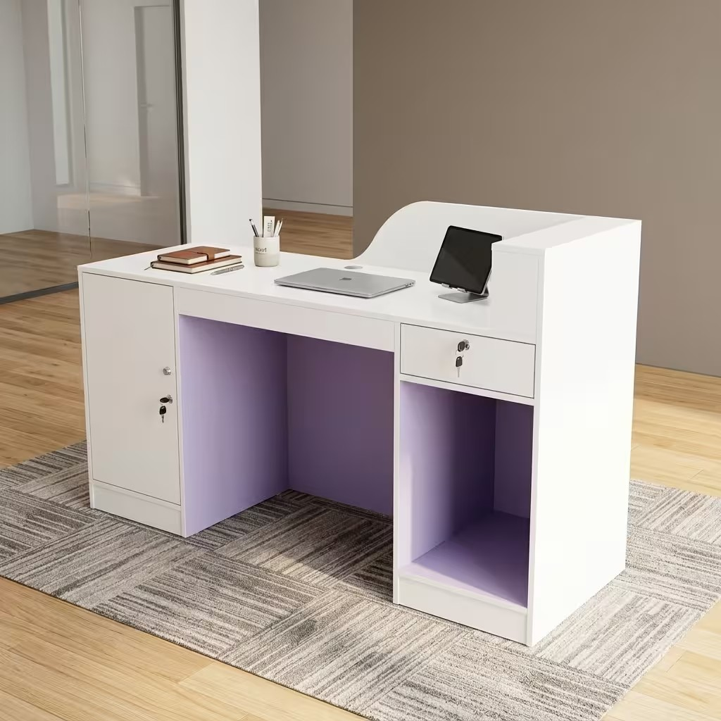 reception office desk, front desk console, lobby greeting counter, premium salon reception desk, luxury office reception counter, compact check-in desk, modern corporate reception table, welcoming office workstation, multi-person reception counter, solid wood greeting desk, mahogany front office desk, walnut circular reception table, dark oak lobby desk, white modern check-in table, minimalist reception centerpiece, industrial style front desk, veneer executive reception counter, glass top greeting desk, curved reception counter alternative, small clinic reception desk, 4 foot reception table, 6 foot corporate counter, 8 foot front desk, commercial registration desk, co-working space greeting station, huddle area check-in table, private practice reception desk, seminar registration table, institutional front office desk, university reception counter, corporate headquarters lobby furniture, executive suite entrance desk, b2b office furniture, commercial grade reception workstation, BIFMA certified front desk, heavy duty greeting table, scratch resistant counter surface, waterproof front office top, wire management reception desk, built-in cable grommet table, tech-integrated reception counter, power strip front office desk, media ready greeting station, hospitality check-in counter, center pedestal reception desk, custom wood counter desk, artisan crafted lobby table, wholesale corporate desks, bulk front desk furniture, affordable luxury reception table, premium entrance centerpiece, showroom quality greeting counter, corporate lobby desk with led, security guard check-in desk, real estate office front desk, hotel concierge desk, upscale spa reception table, law firm entrance counter, financial institution greeting desk
